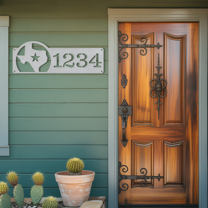 Texas Address Metal Sign