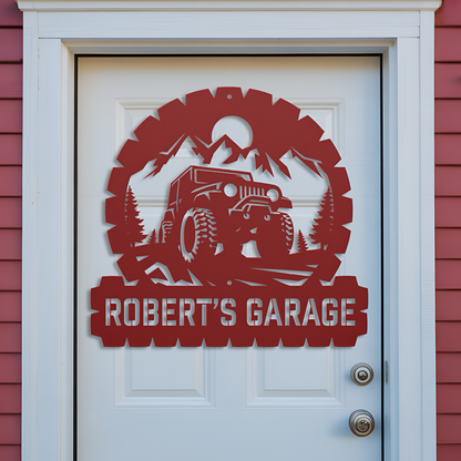 Jeep Garage Metal Sign