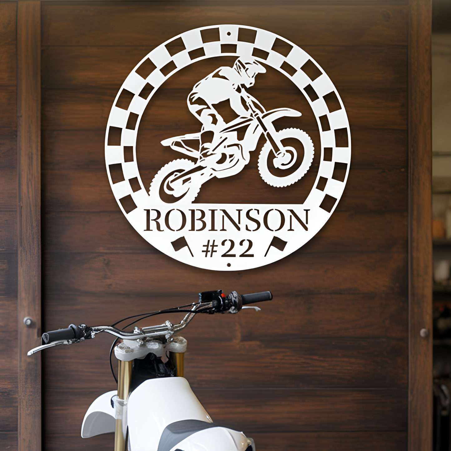 Motocross Metal Sign