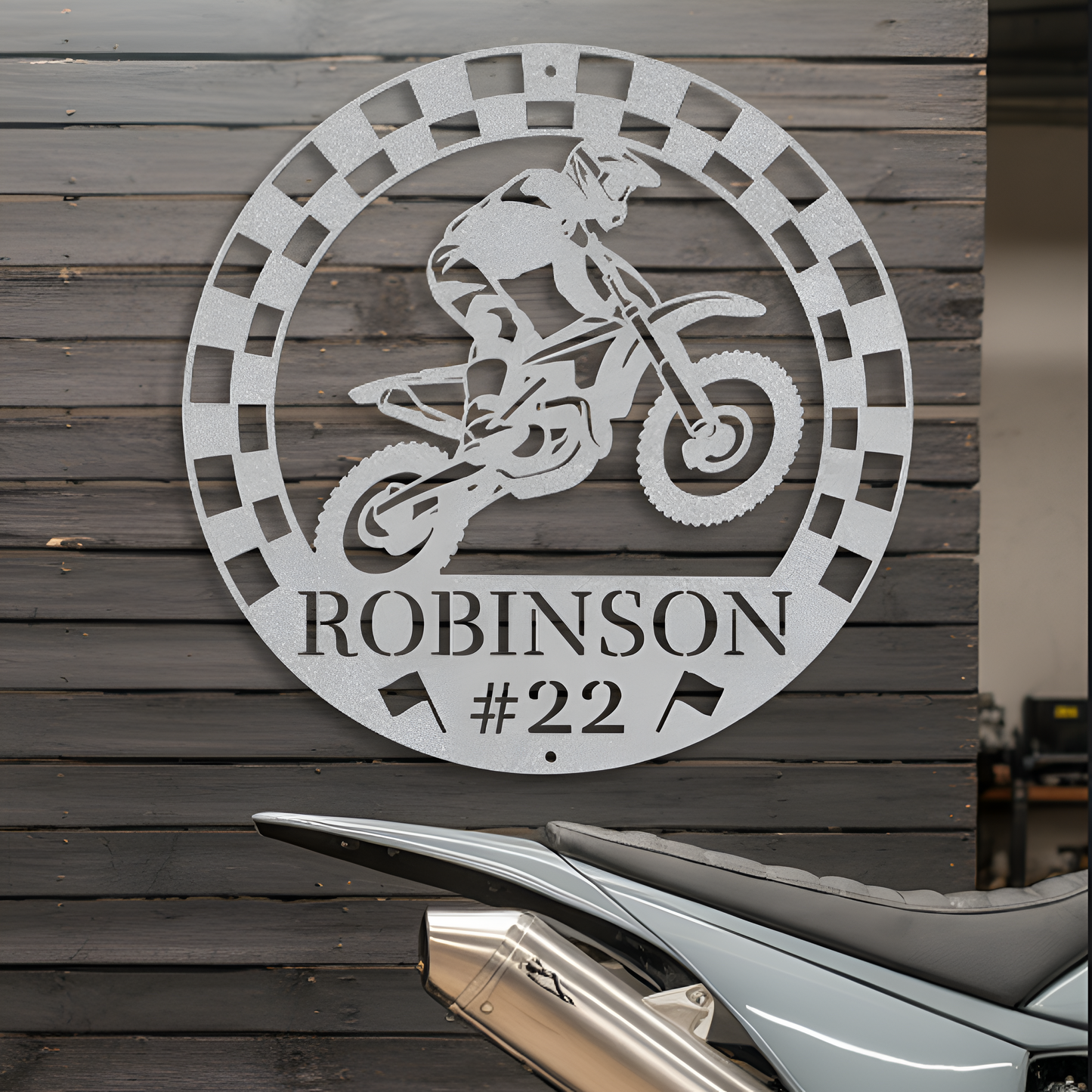 Motocross Metal Sign