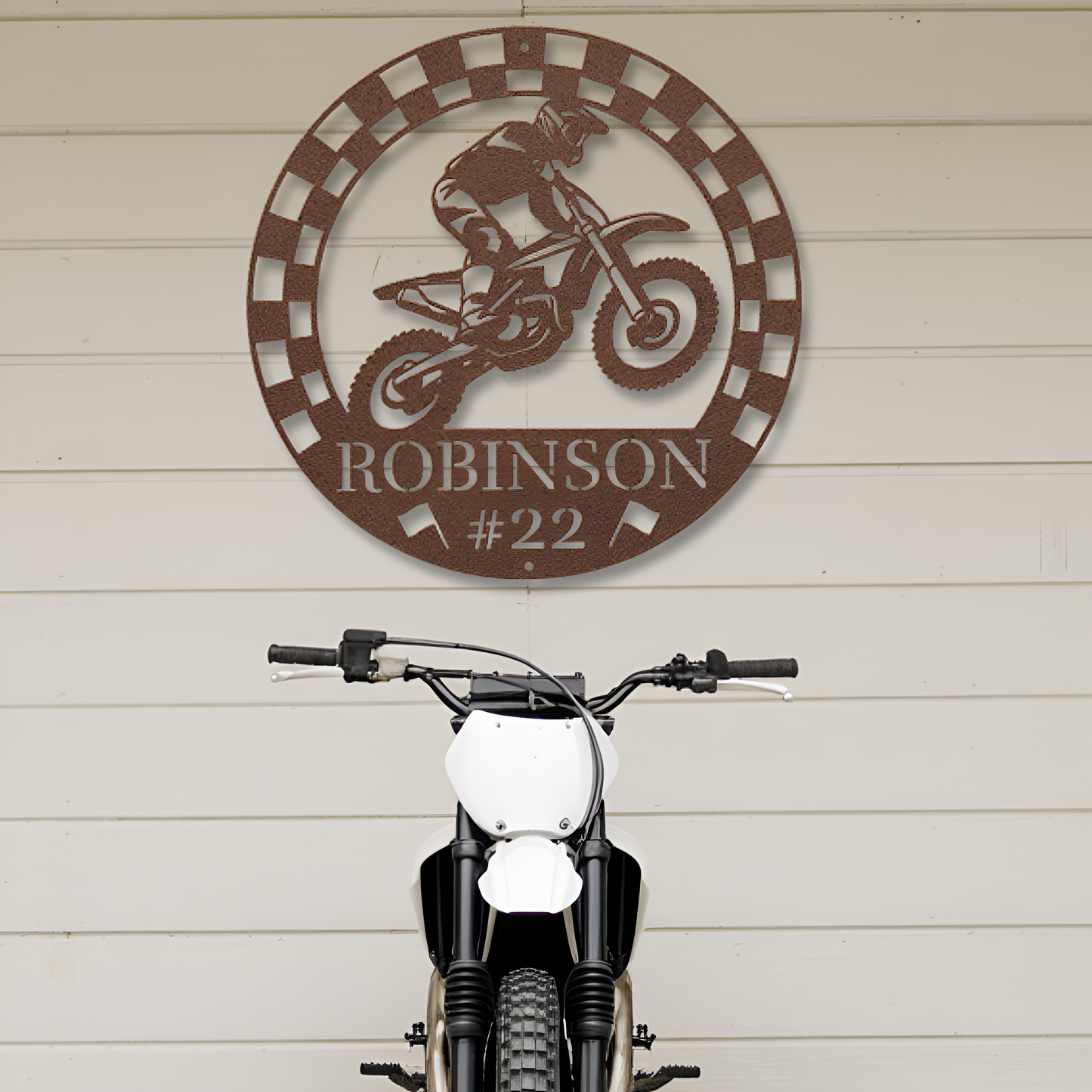 Motocross Metal Sign