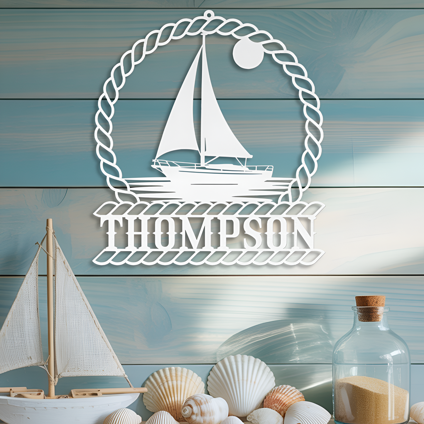 Sailboat Family Metal Sign