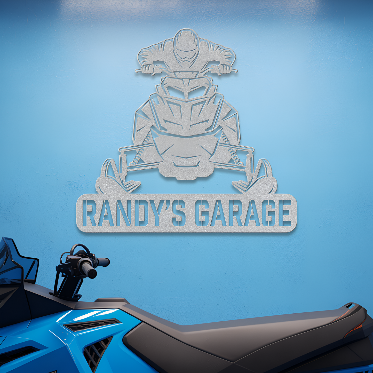 Snowmobile Garage Metal Sign