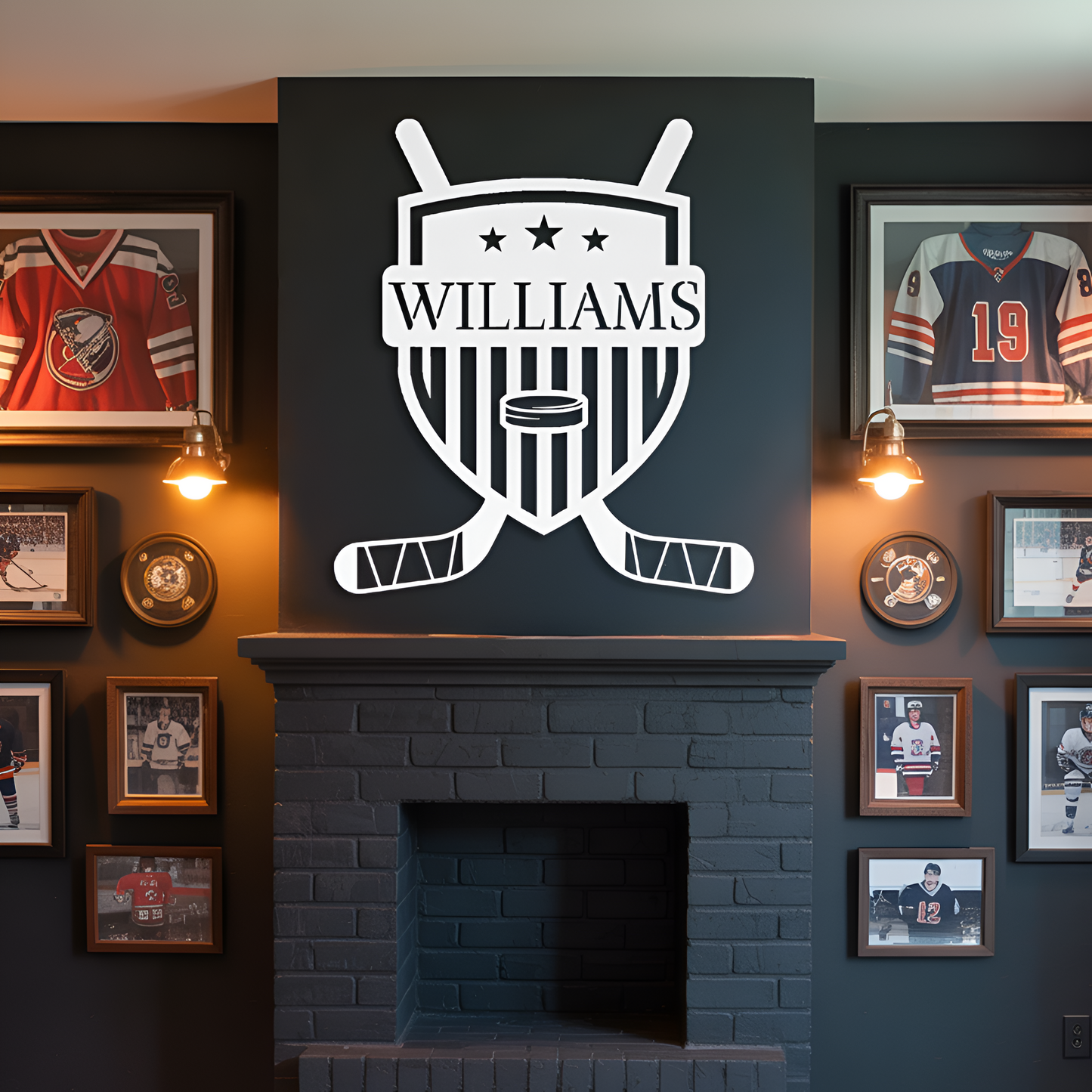 Ice Hockey Metal Sign