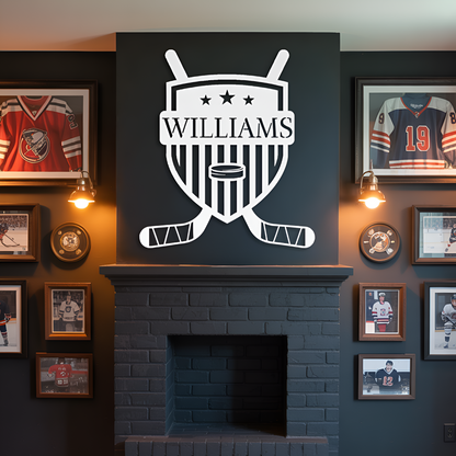 Ice Hockey Metal Sign