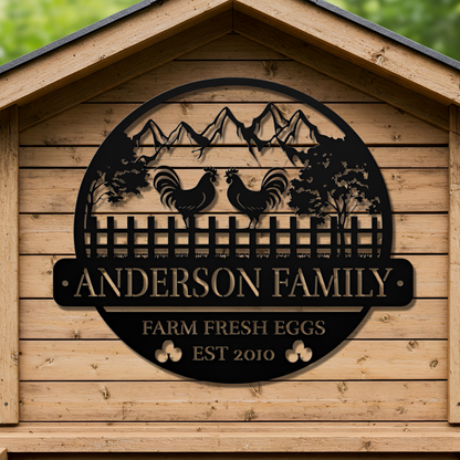 Farm Fresh Eggs Metal Sign
