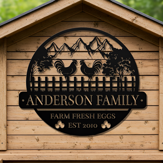 Farm Fresh Eggs Metal Sign