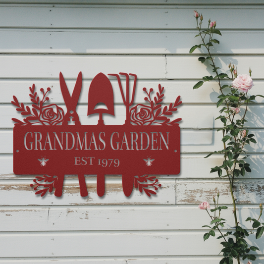 Garden Tools Metal Sign