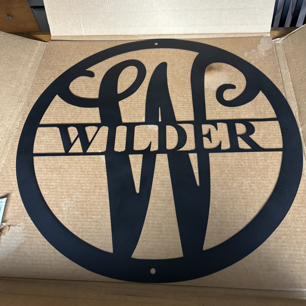 Monogram Metal Sign