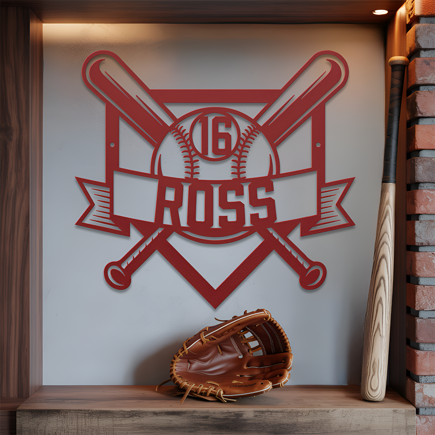 Baseball Metal Sign