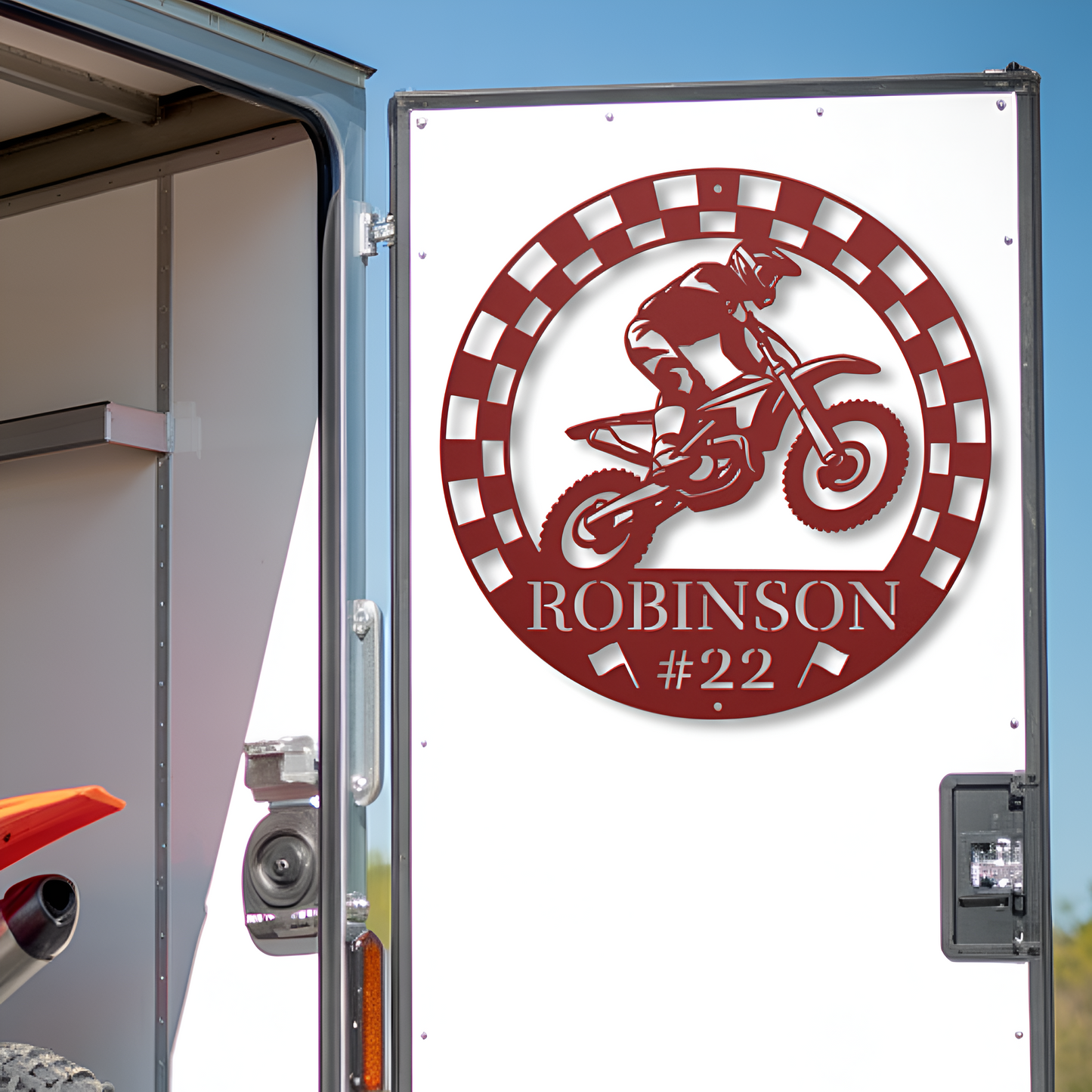 Motocross Metal Sign