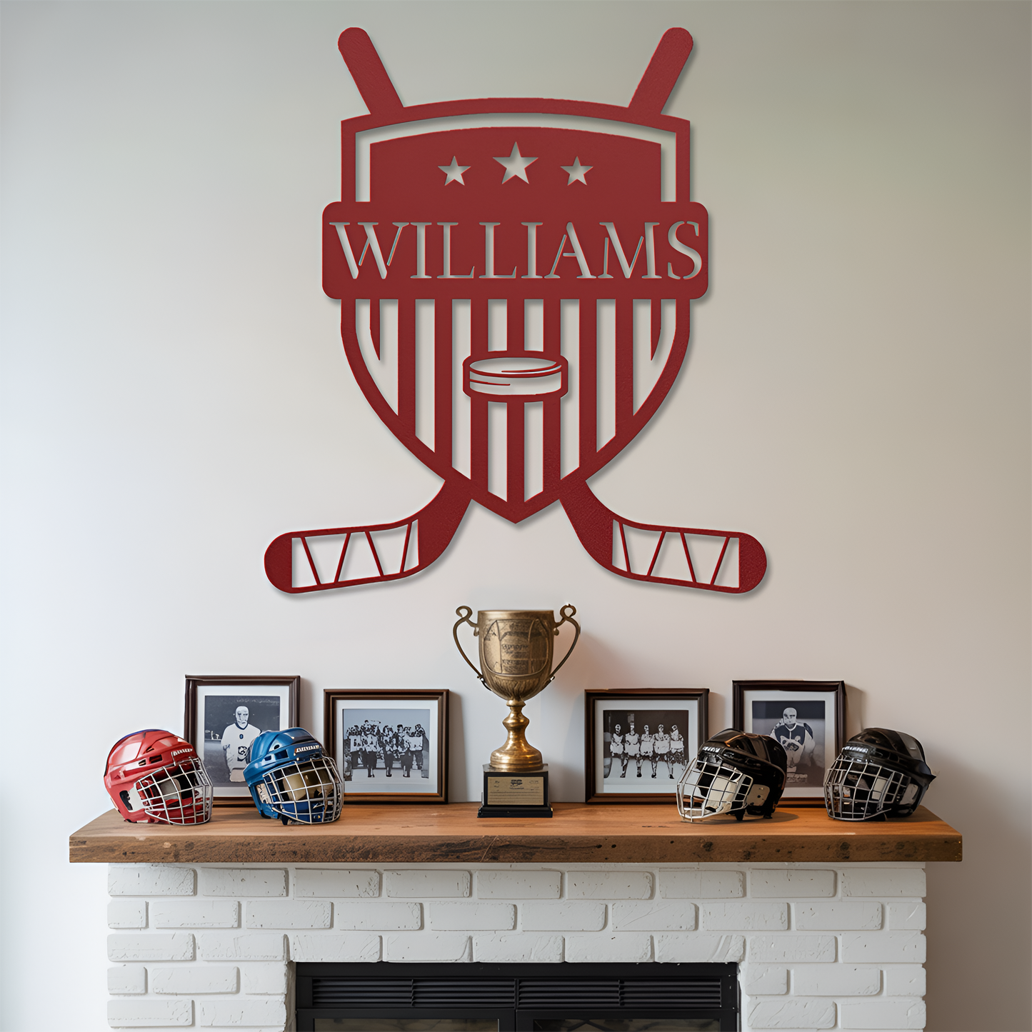 Ice Hockey Metal Sign