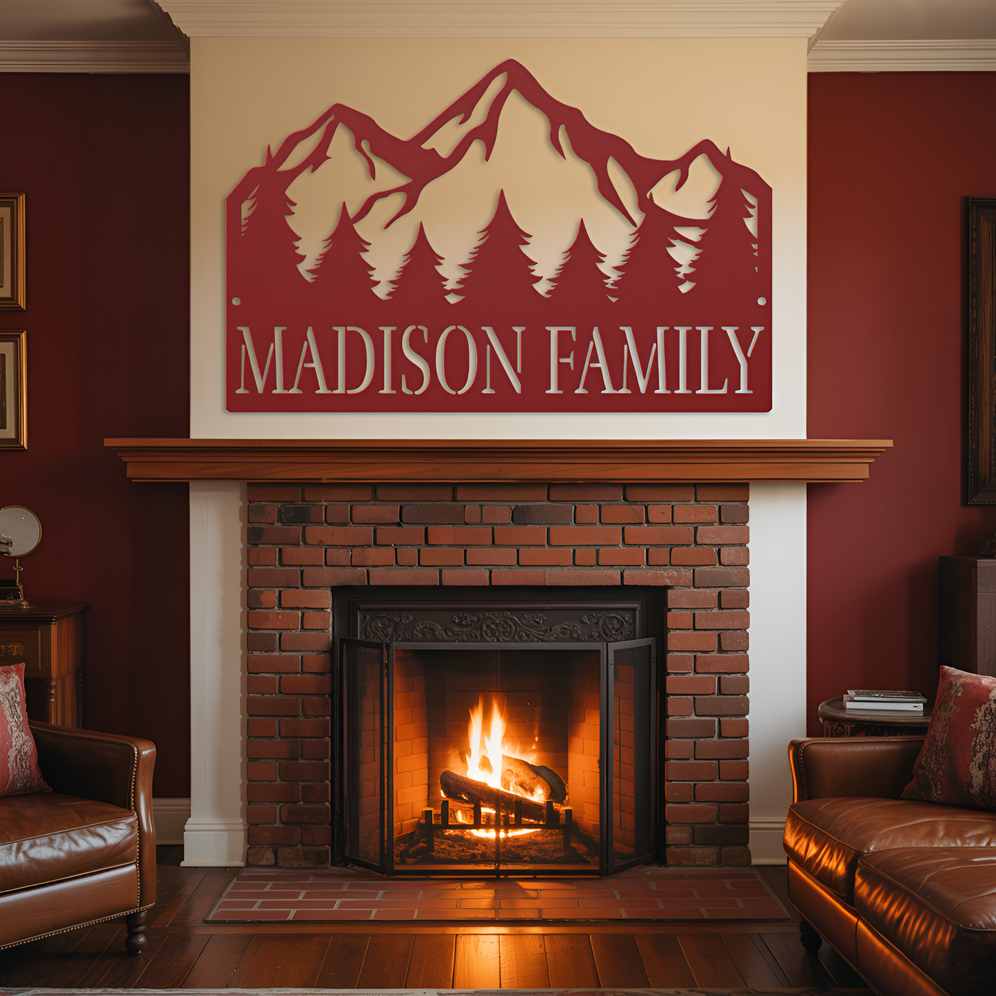 Mountain View  Metal Sign