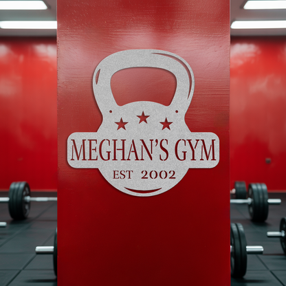 Kettlebell Home Gym Metal Sign