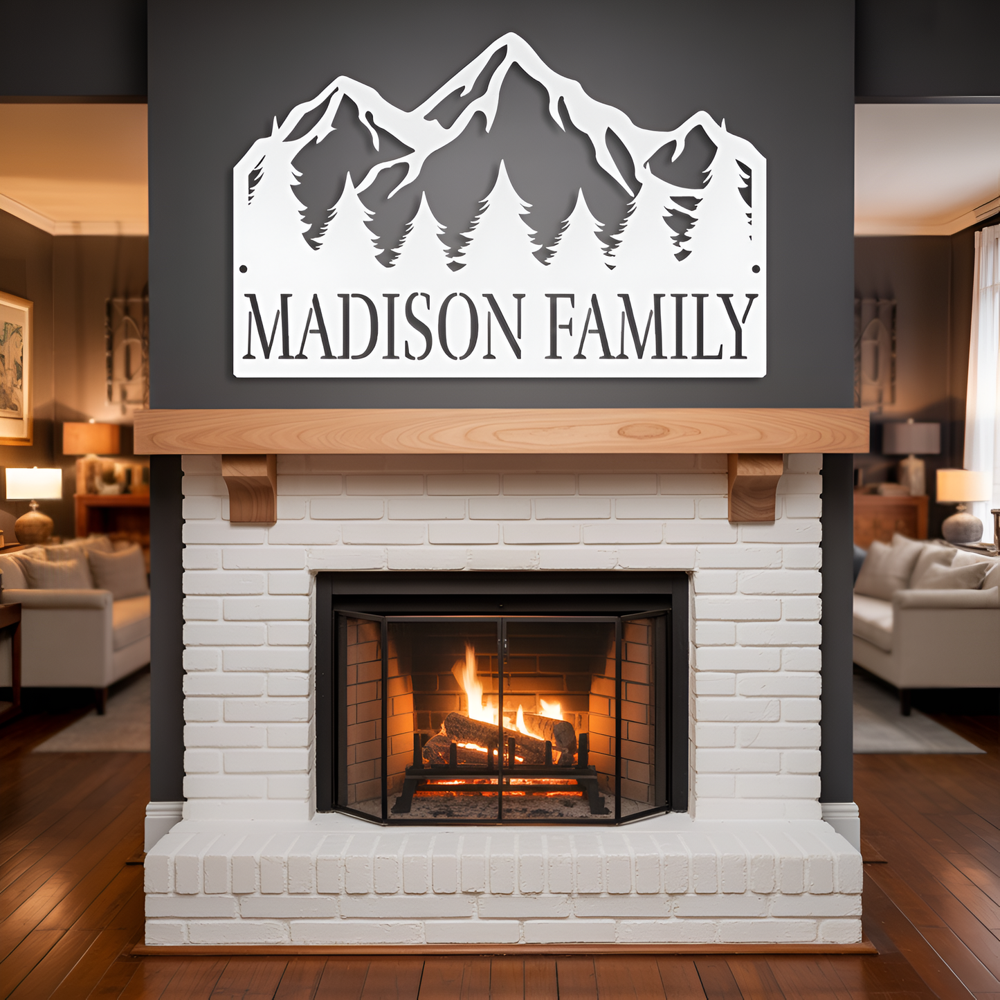 Mountain View  Metal Sign