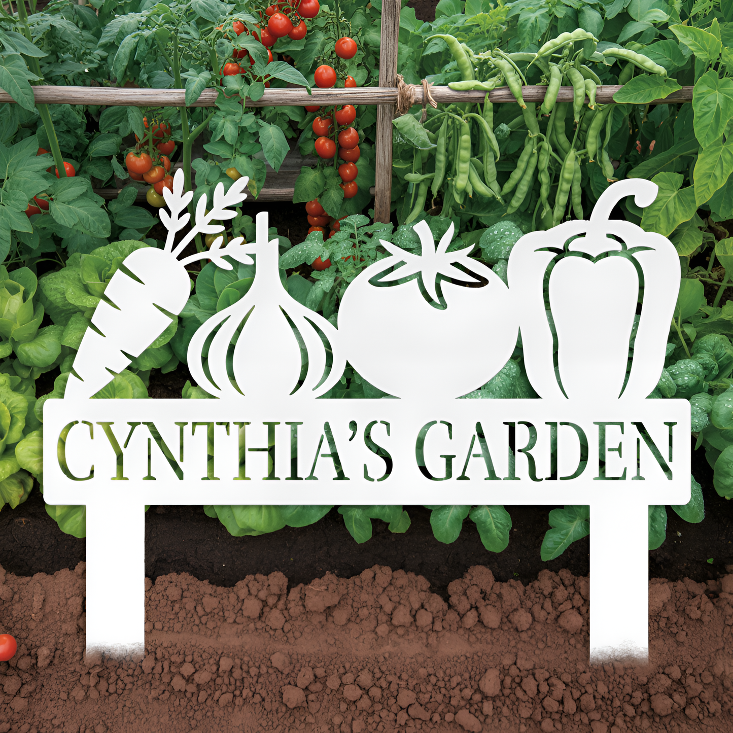 Veggie Garden Metal Sign