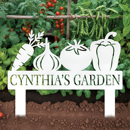 Veggie Garden Metal Sign