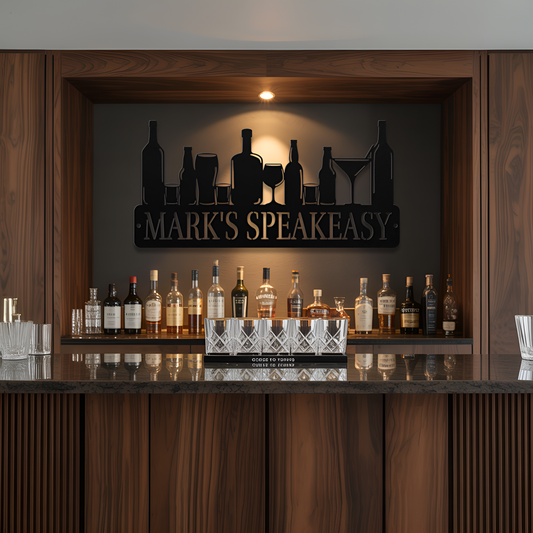 Home Bar Metal Sign