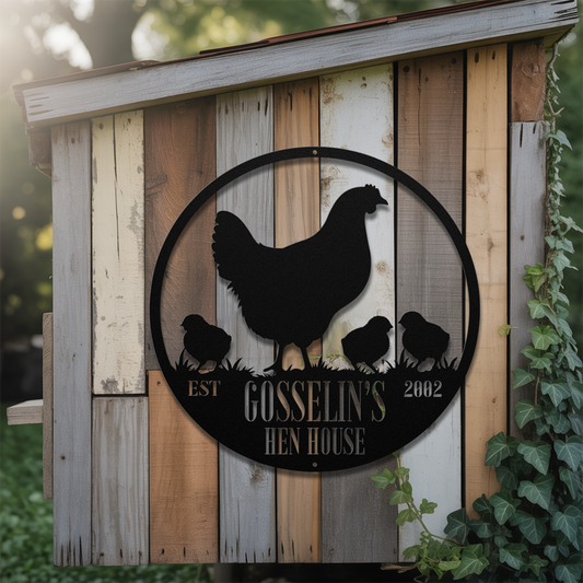 Hen House Metal Sign